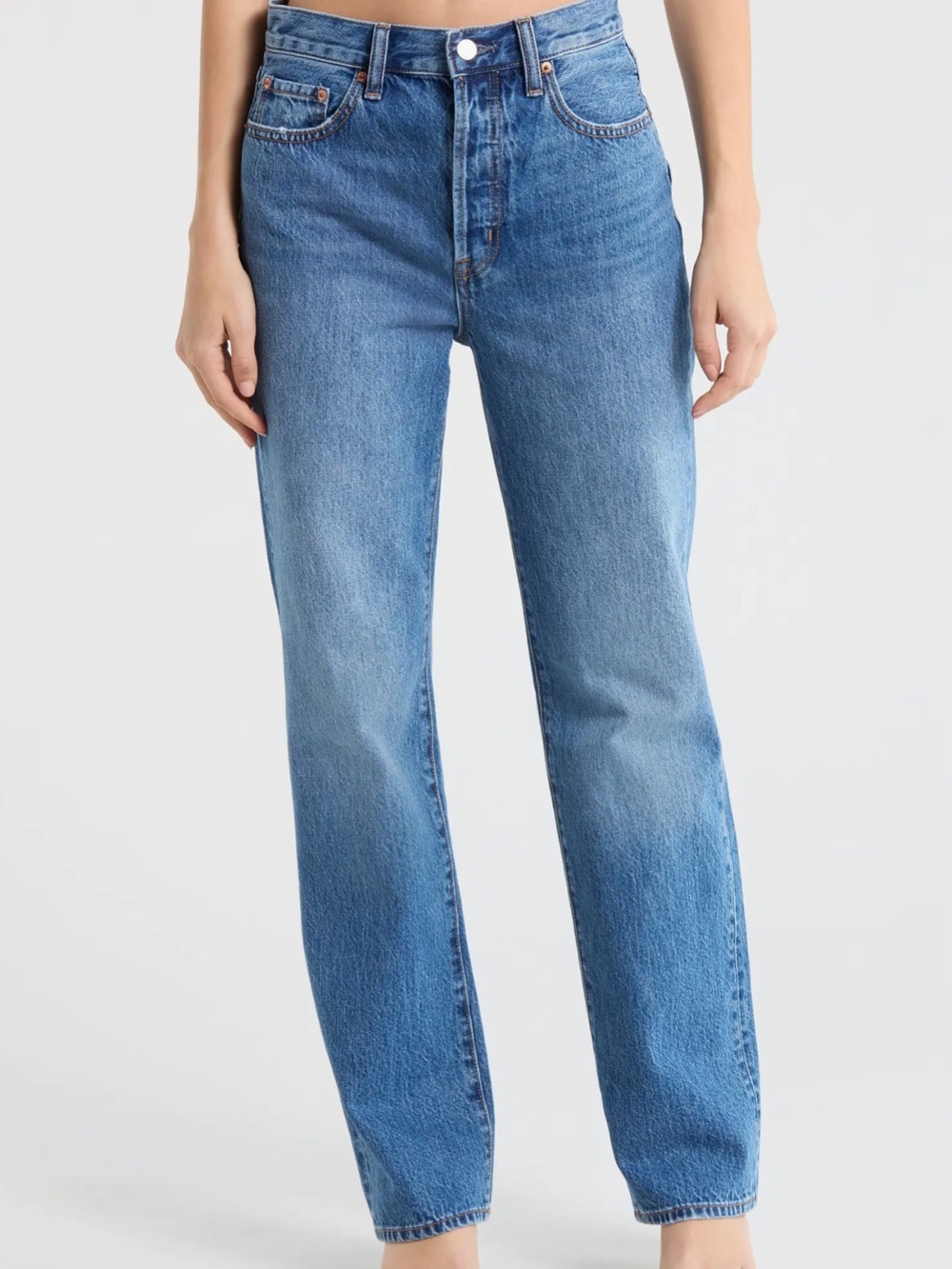 pistola Straight Leg Jeans in Medium Blue Wash